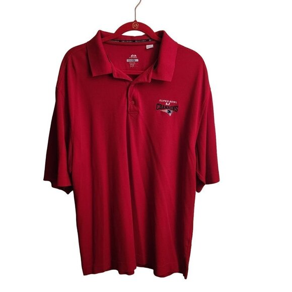 Cutter & Buck Red New England Patriots Superbowl Polo Shirt Size XXL - Picture 1 of 7